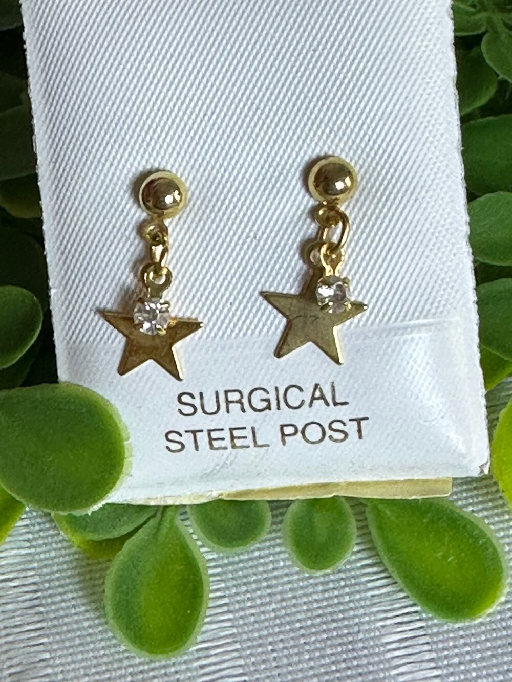 BOGO FREE VINTAGE 80S DELICATE STAR, GOLD PLATED EARRINGS